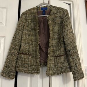 Tweed Blazer Brown Fringe J.H. Collectibles